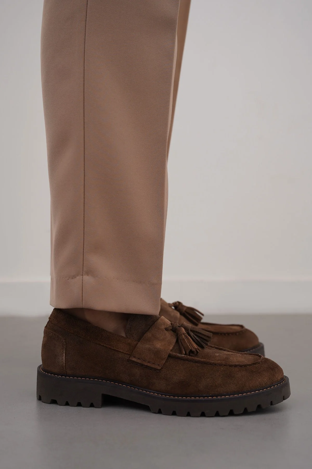 SUEDE TASSEL LOAFERS